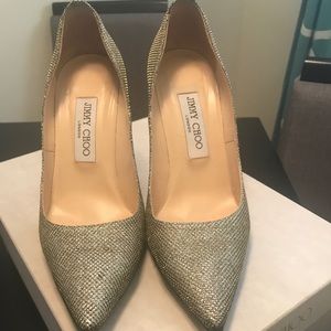 Jimmy Choo Abel Glitter Pointed Pump